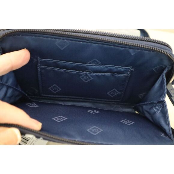 Vera Bradley 28455-15378 Snow Globe Motifs Navy RFID All In One Crossbody - Picture 15 of 16